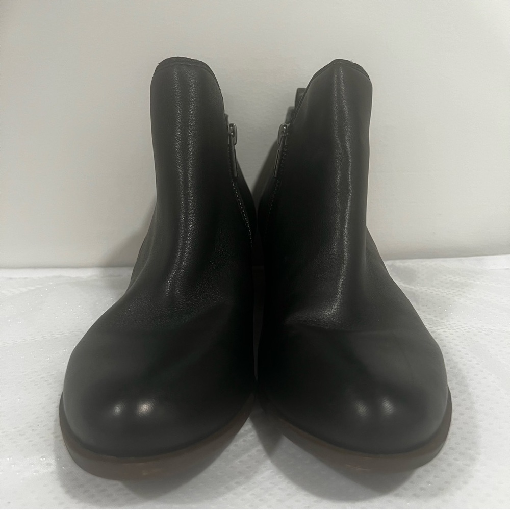Lucky Brand Basel Leather Bootie Women’s Sz 7.5W Black - Picture 3 of 15